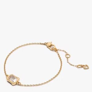 $78 Kate Spade Molten Glass Solitaire Bracelet clear